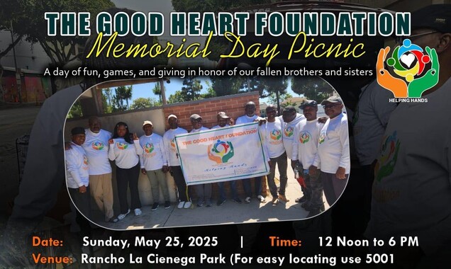 The Good Heart Foundation Memorial Day Picnic Flyer